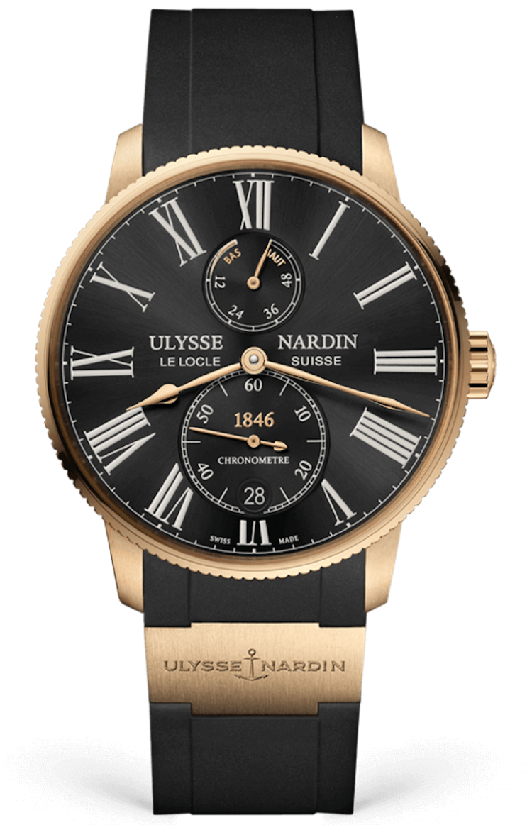 Ulysse Nardin Marine Torpilleur Chronometer 42mm Rose Gold Black Rubber Men's Watch photo 1