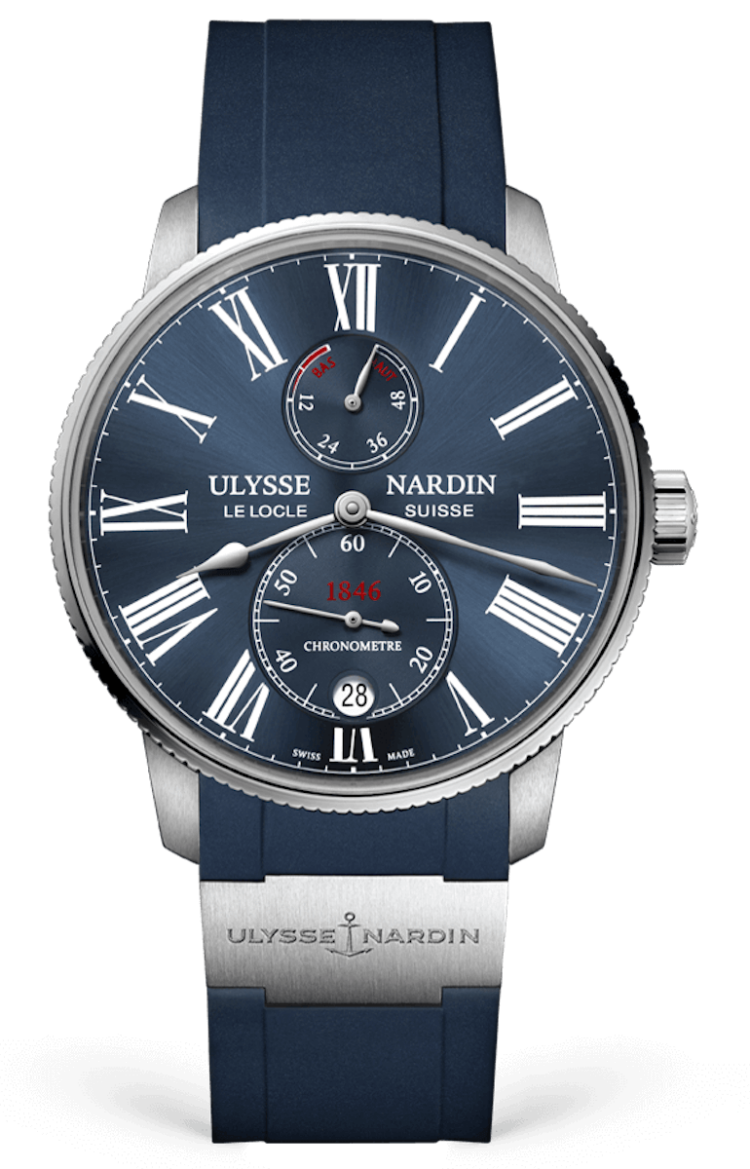 Ulysse Nardin Marine Torpilleur Chronometer 42mm Blue Rubber Men's Watch photo 1