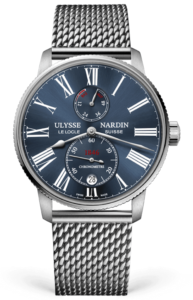 Ulysse Nardin Marine Torpilleur Blue Chronometer 42mm Mesh Steel Men's Watch photo 1