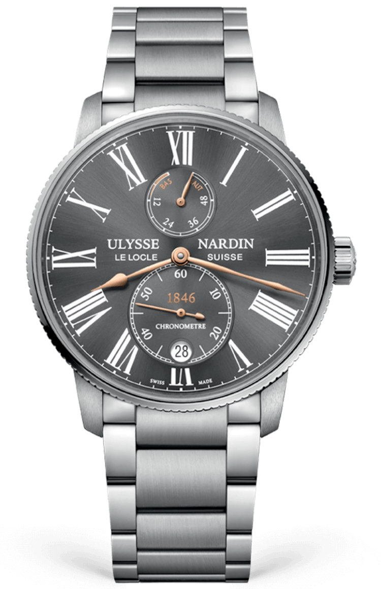 Ulysse Nardin Marine Torpilleur Grey Chronometer 42mm Steel Men's Watch photo 1