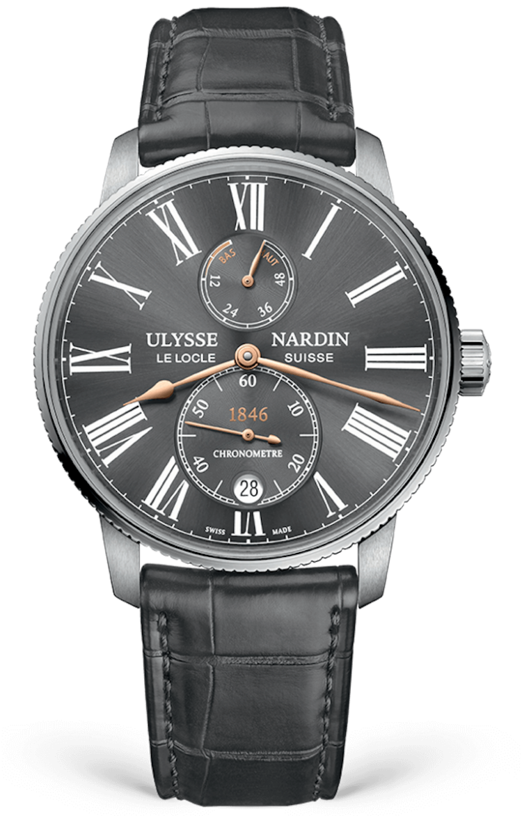 Ulysse Nardin Marine Torpilleur Chronometer 42mm Grey Alligator Men's Watch photo 1