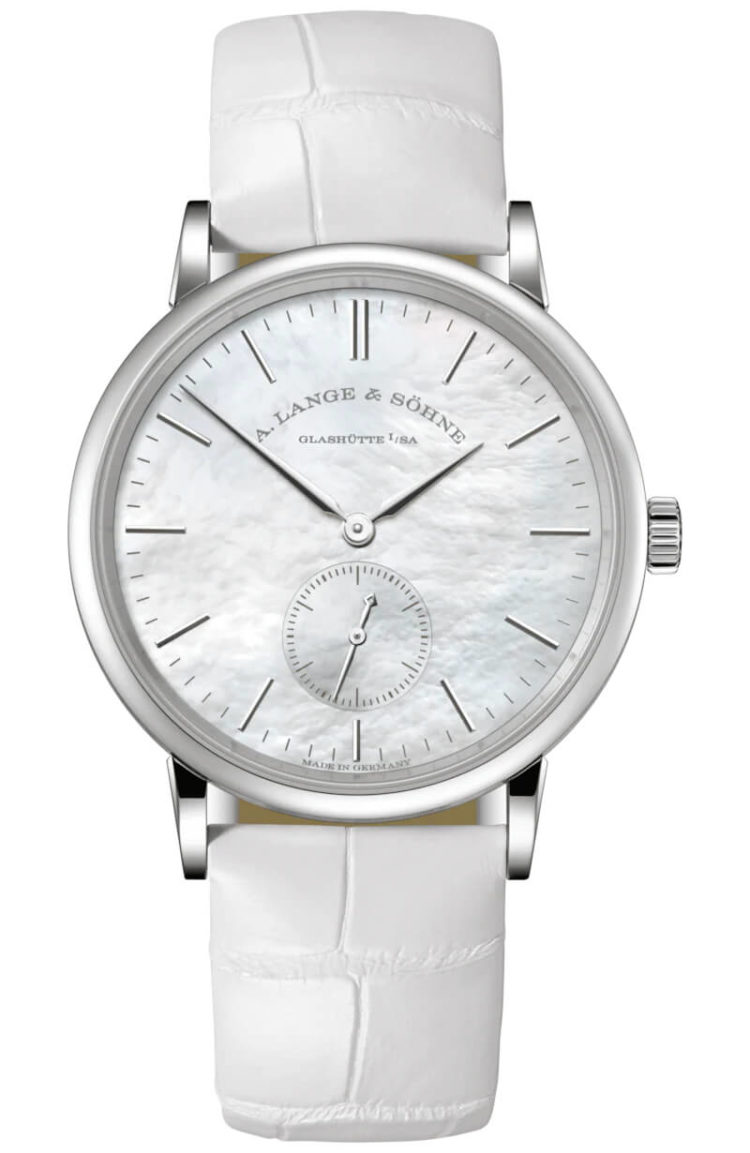 A. Lange & Sohne Saxonia White Gold Mother-of-Pearl Ladies Watch photo 1