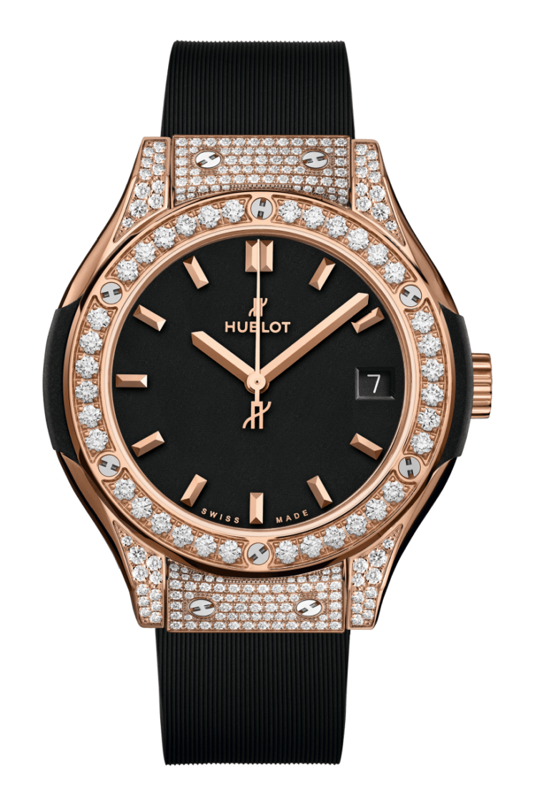 Hublot Classic Fusion King Gold Pave Ladies Watch photo 1