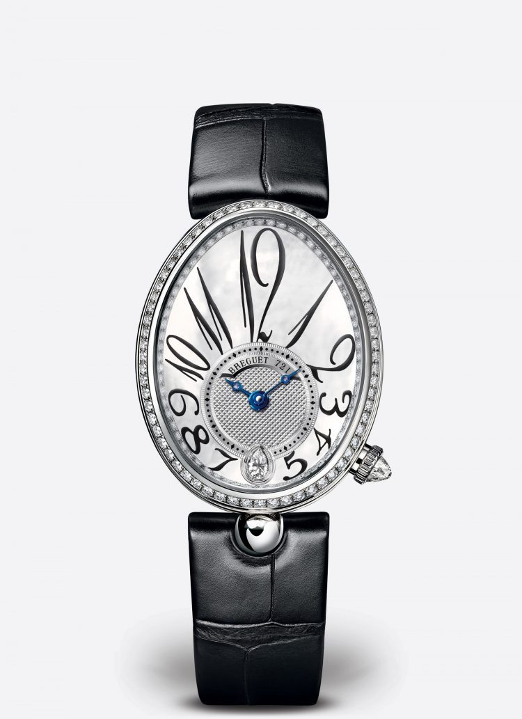 Breguet Reine De Naples Mother-of-Pearl Diamond Black Alligator Ladies Watch photo 1