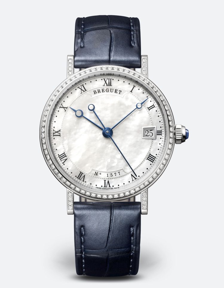 Breguet Classique Mother-of-Pearl Diamond Blue Alligator Ladies Watch photo 1