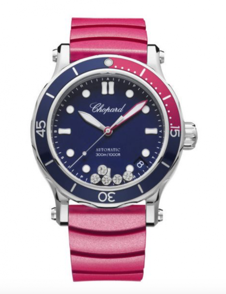 Chopard Happy Ocean 40mm Blue Raspberry Pink Automatic Ladies Watch photo 1