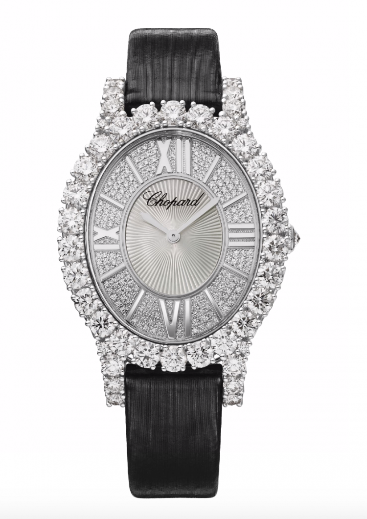 Chopard L'Heure du Diamant Oval Diamond Black Satin Ladies Watch photo 1