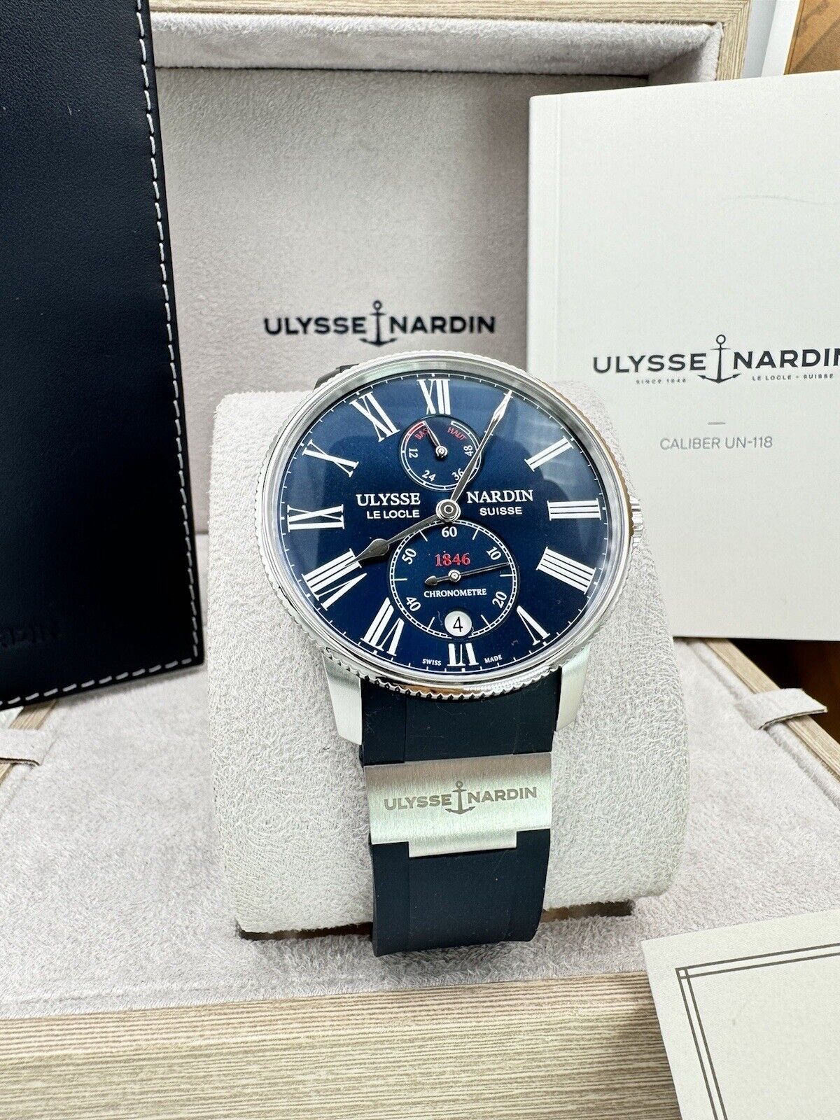Ulysse Nardin Marine Torpilleur Chronometer 42mm Blue Rubber Men's Watch