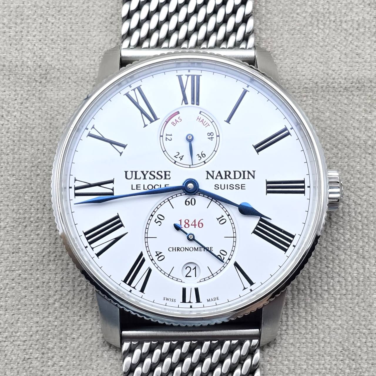 Ulysse Nardin Marine Torpilleur Chronometer 42mm Mesh Steel Men’s Watch