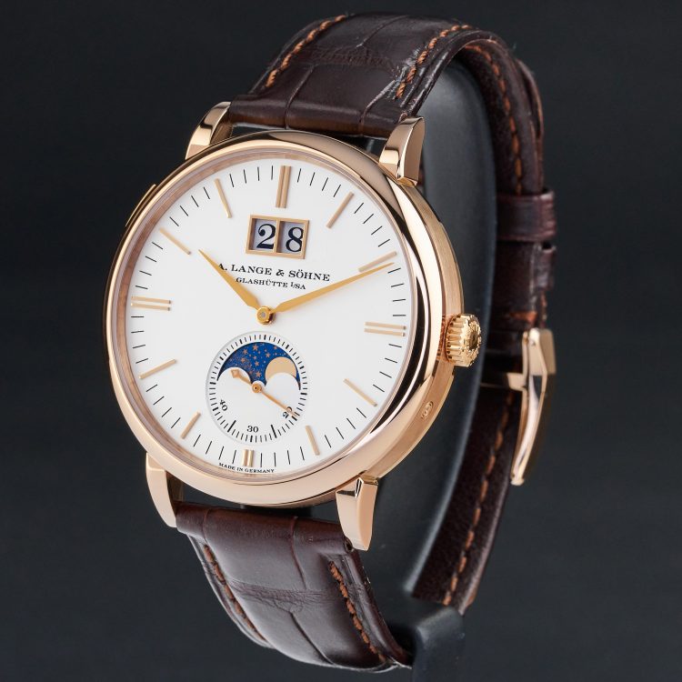 A. Lange & Sohne Saxonia Moon Phase Men's Watch $54,800 New Retail Price photo 1