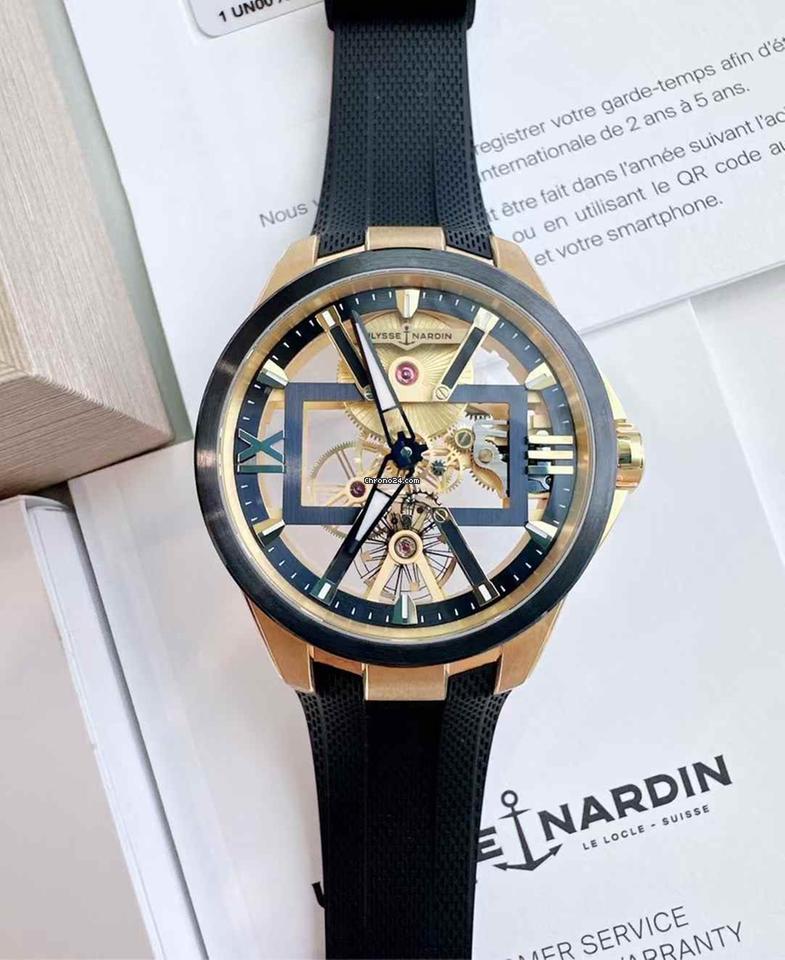 Ulysse Nardin Blast Skeleton X 42mm Rose Gold Blue Rubber Men’s Watch