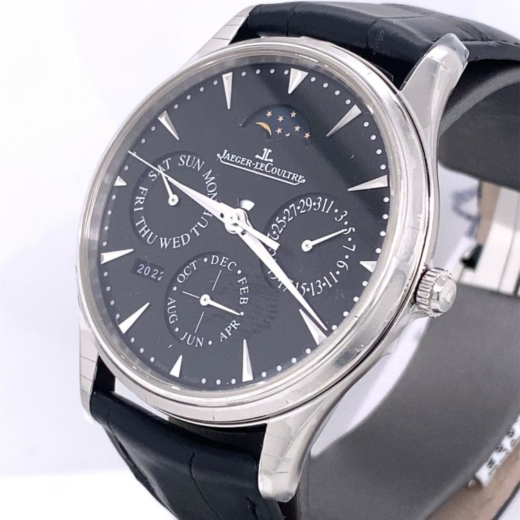 Jaeger LeCoultre Master Ultra Thin Perpetual Black Alligator Men's Watch photo 1