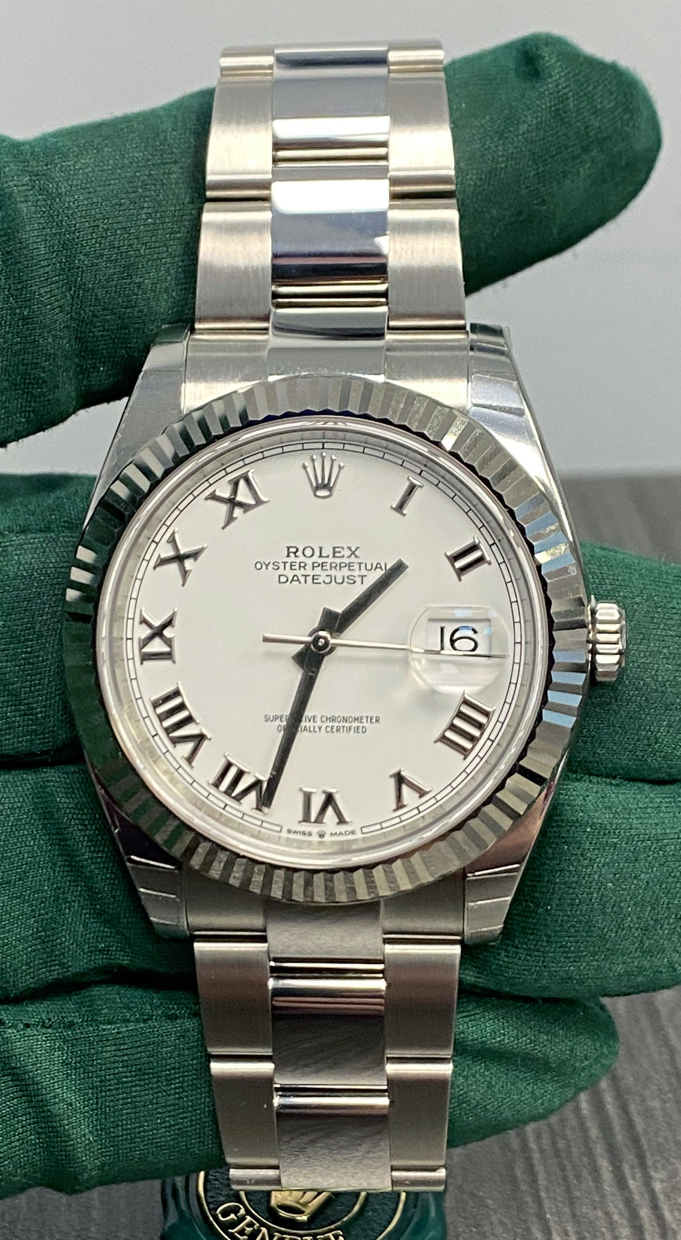 rolex datejust 41mm white dial