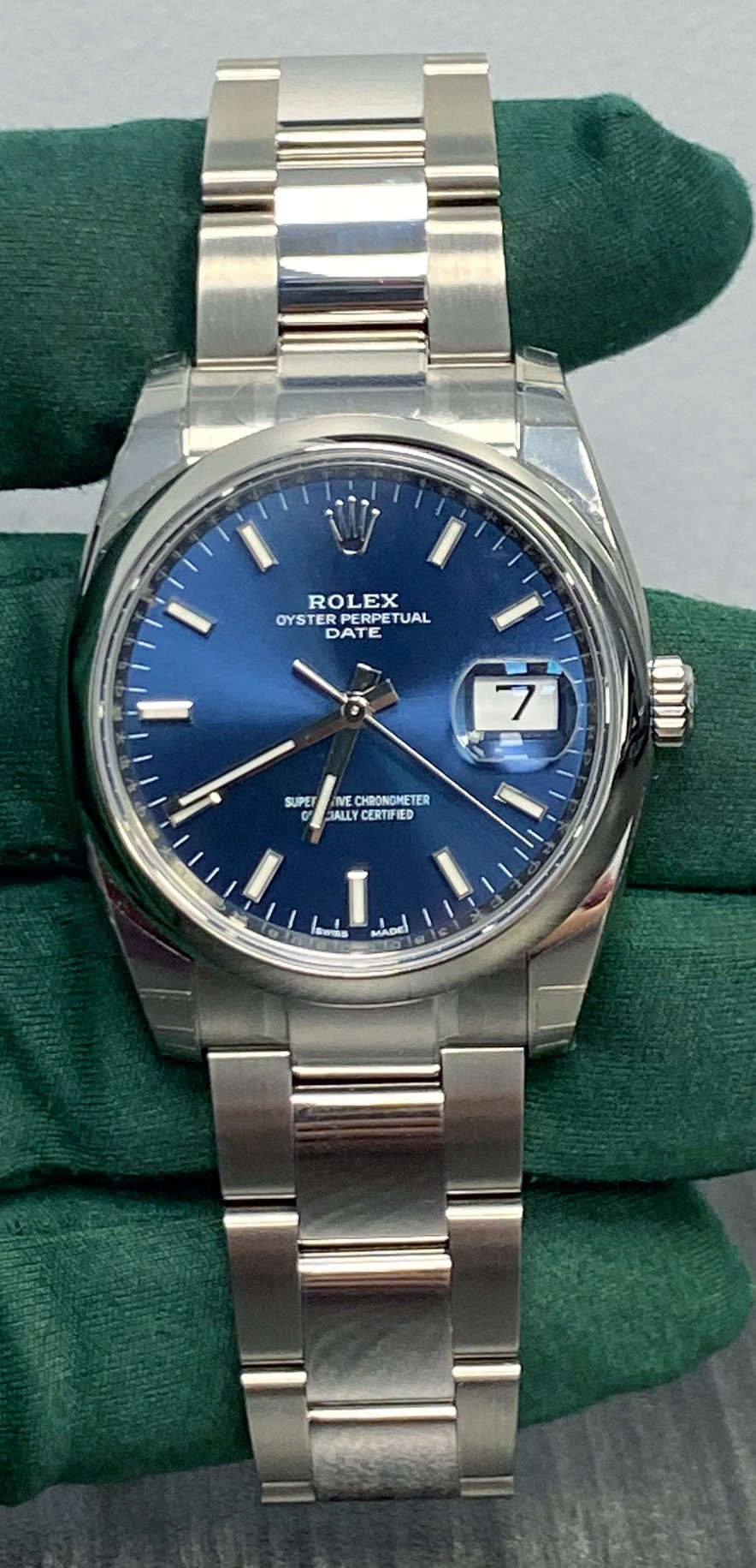 oyster perpetual date blue