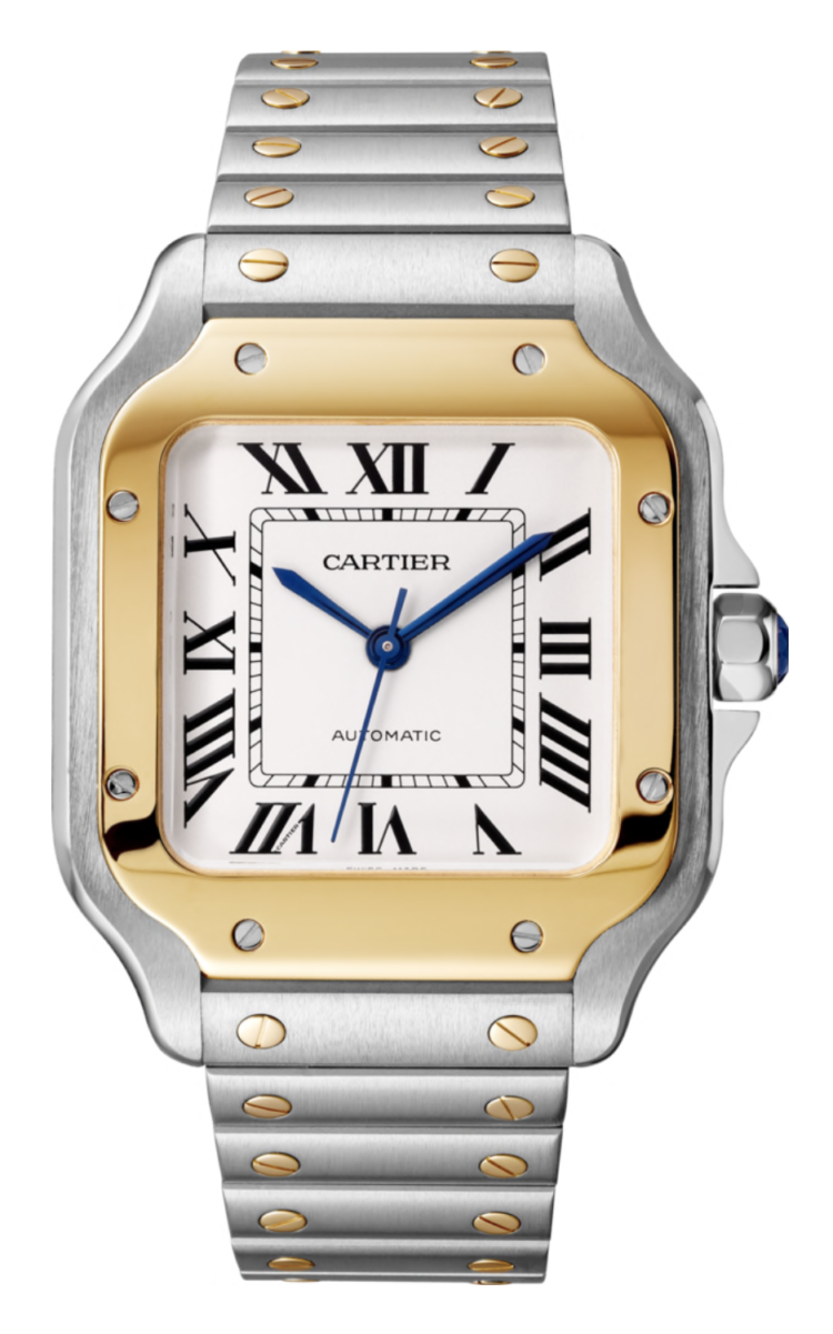 Cartier Santos Medium Model Steel & Yellow Gold Ladies Watch photo 1