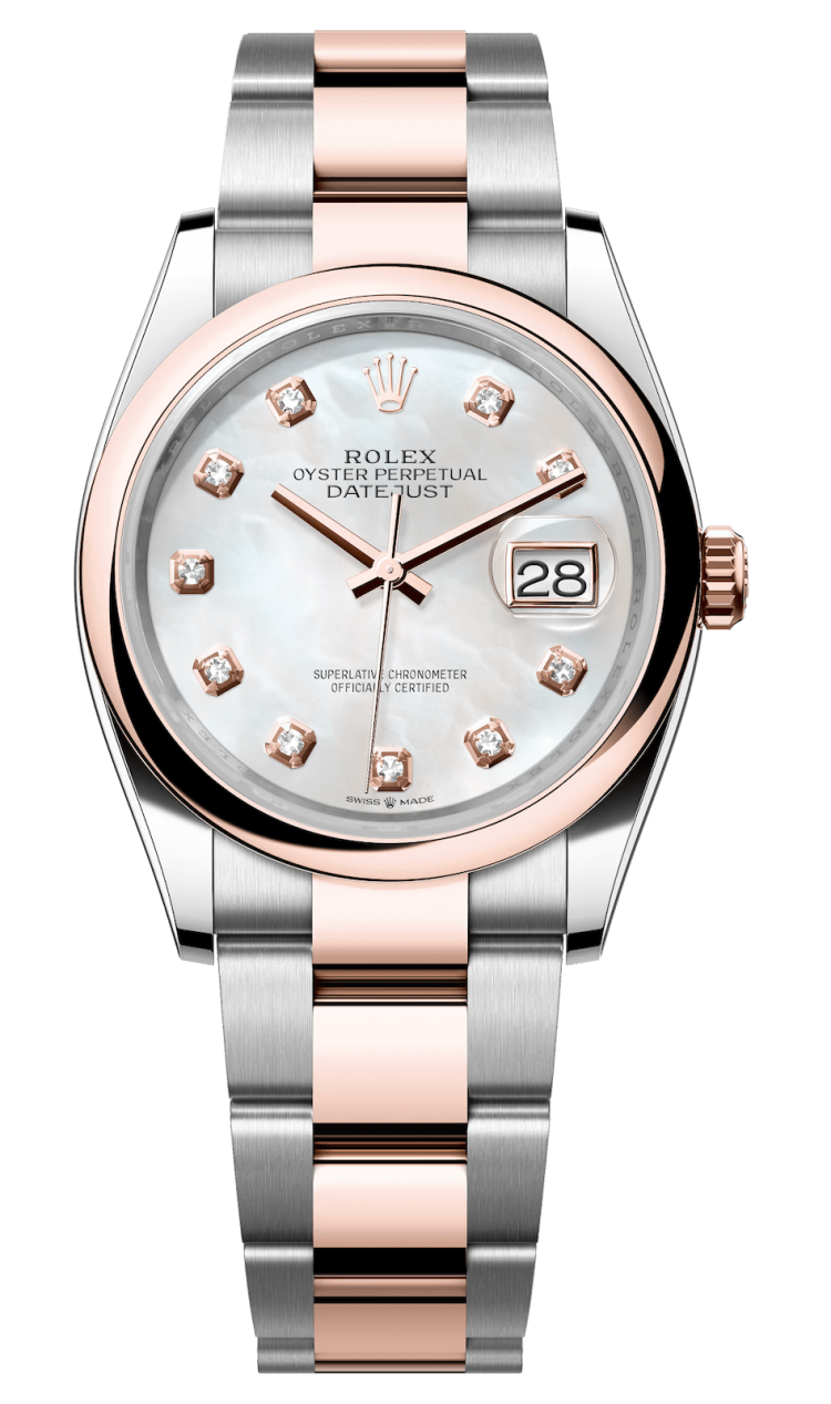 Rolex Datejust 36 Everose Gold Mother-of-Pearl Diamond Oyster Unisex Watch photo 1