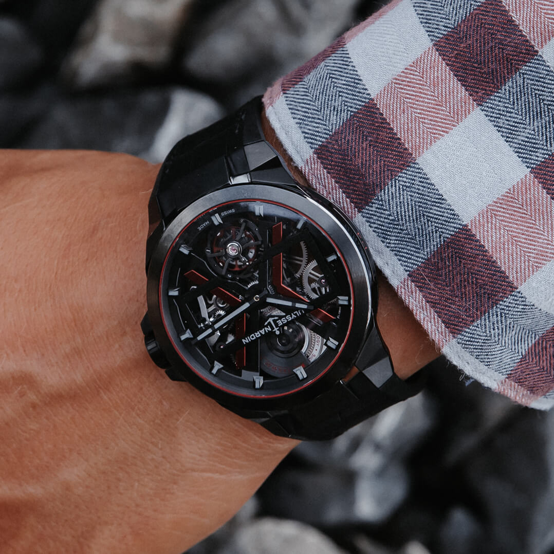 Ulysse Nardin Blast Tourbillon 45mm Titanium Ceramic Black & Red Rubber Men’s Watch