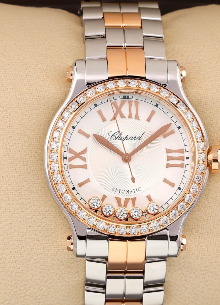 Chopard Happy Sport Rose Gold, Steel & Diamond Ladies Watch