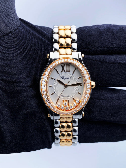 Chopard Happy Sport Steel & Rose Gold Diamond Ladies Watch