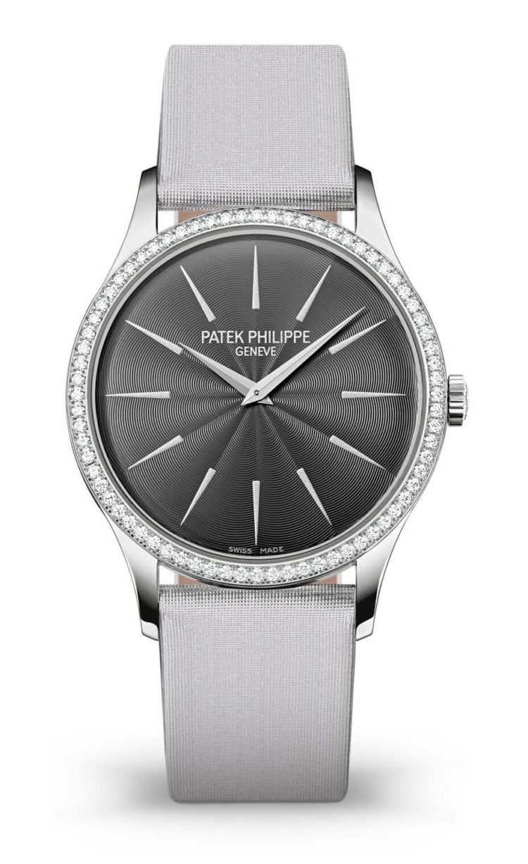 Patek Philippe Calatrava 33mm Grey Satin Diamond Ladies Watch photo 1