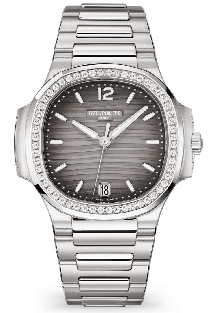 Patek Philippe Nautilus Ladies Automatic Diamond Gray Opaline Steel Watch photo 1
