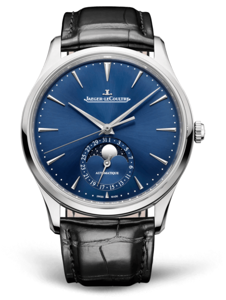 Jaeger LeCoultre Master Ultra Thin Moon Blue Dial Alligator Men's Watch photo 1