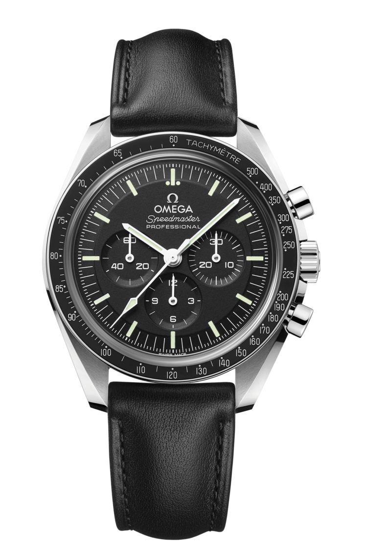 Omega Speedmaster Moonwatch Professional Coaxial Master Chronometer Chronograph Leather Men's Watch photo 1