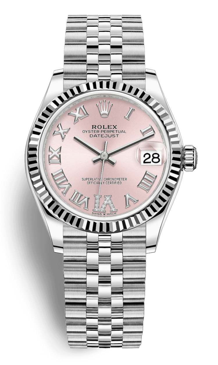 Rolex Datejust 31 White Rolesor Pink Jubilee Ladies Watch photo 1