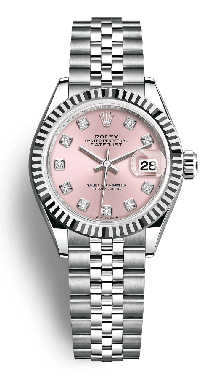 Rolex Lady-Datejust White Rolesor Diamond-Set Pink Jubilee Ladies Watch photo 1