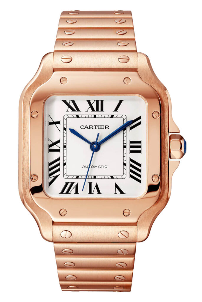 Gold santos cartier best sale