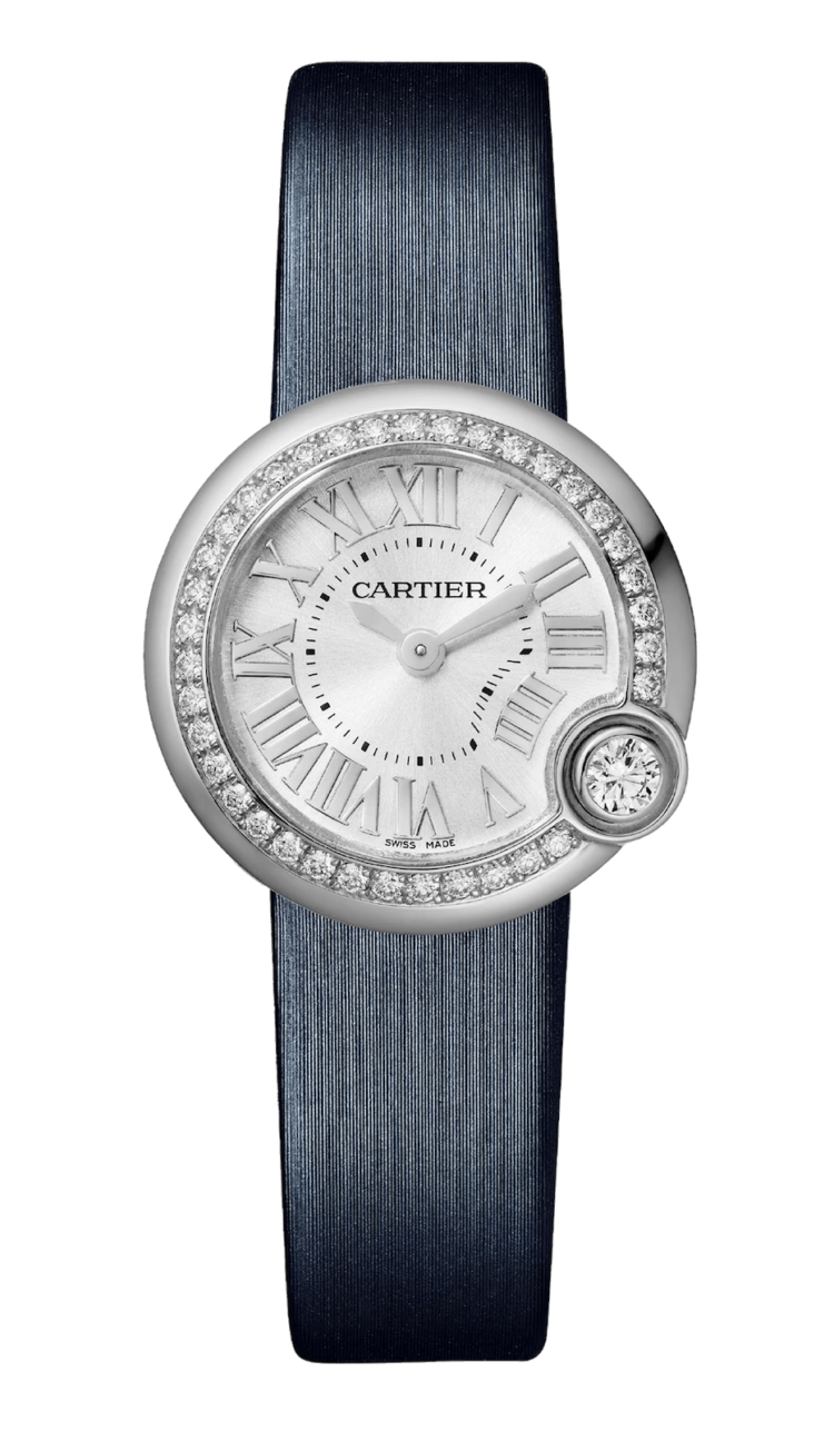 Cartier Ballon Blanc de Cartier 26mm Diamond Blue Calfskin Ladies Watch photo 1