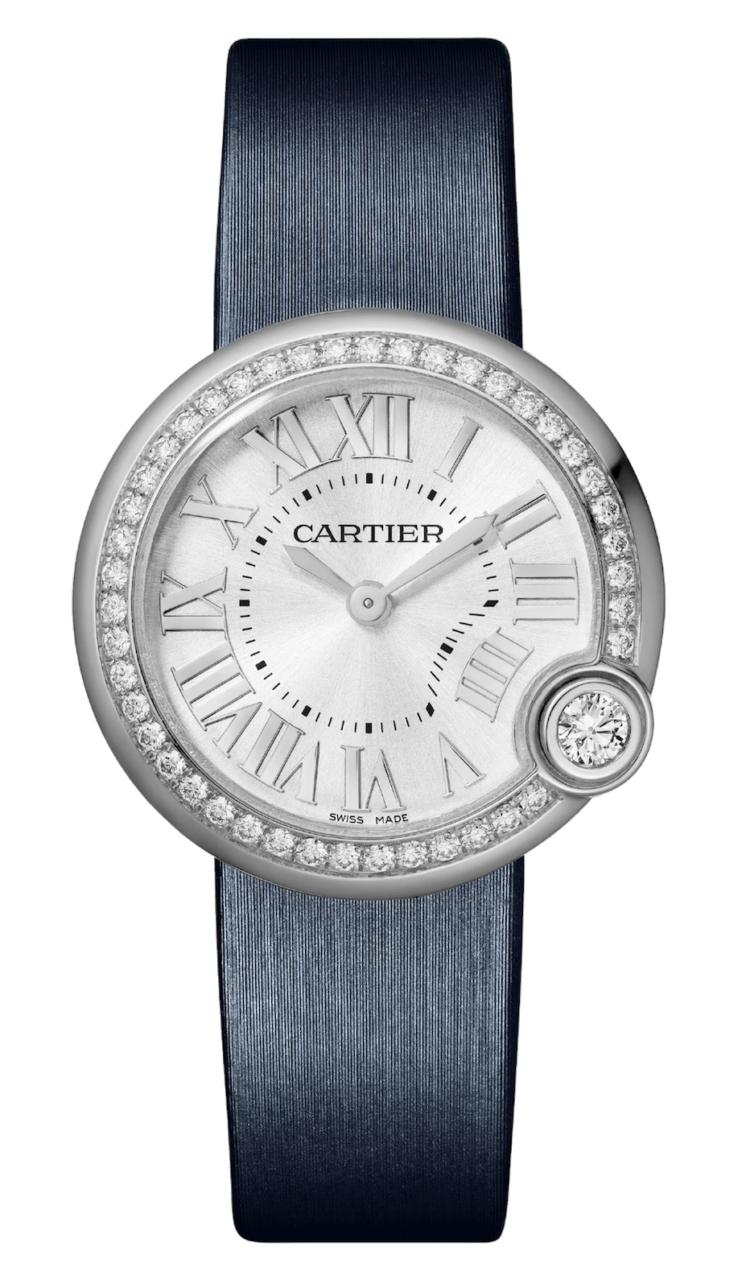 Cartier Ballon Blanc de Cartier 30mm Diamond Blue Calfskin Ladies Watch photo 1