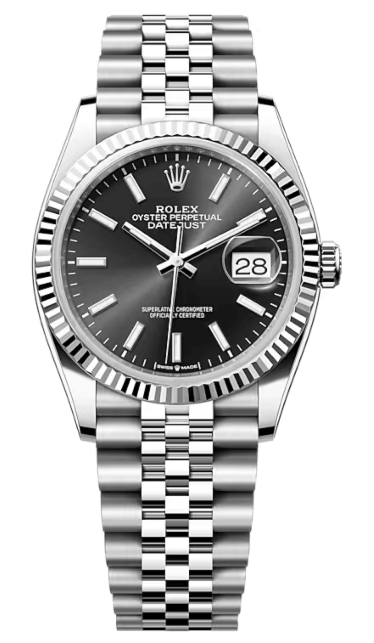 Rolex Datejust 36 White Rolesor Bright Black Jubilee Unisex Watch photo 1