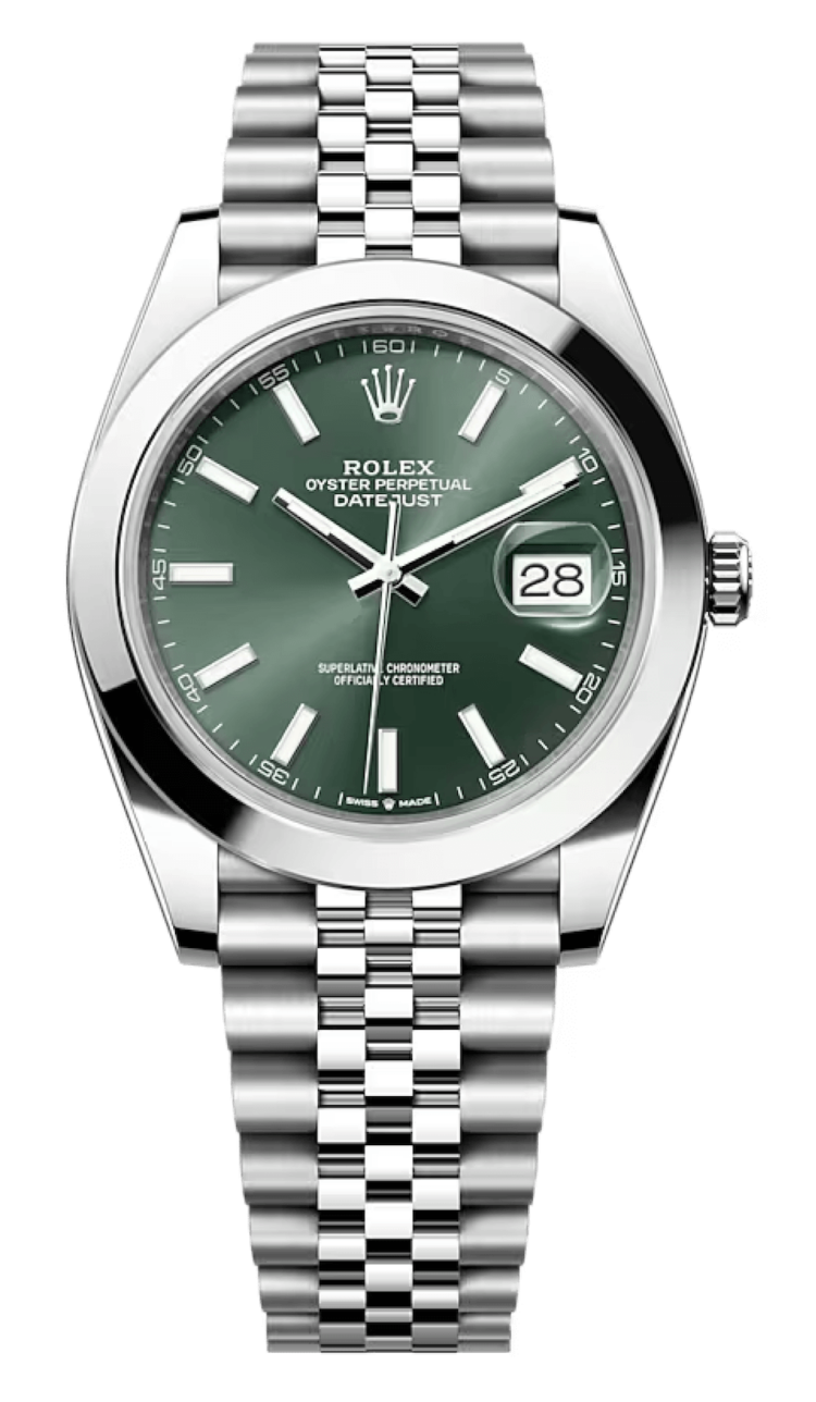Rolex Datejust 41 Mint Green Stainless Steel Smooth Jubilee Men's Watch photo 1