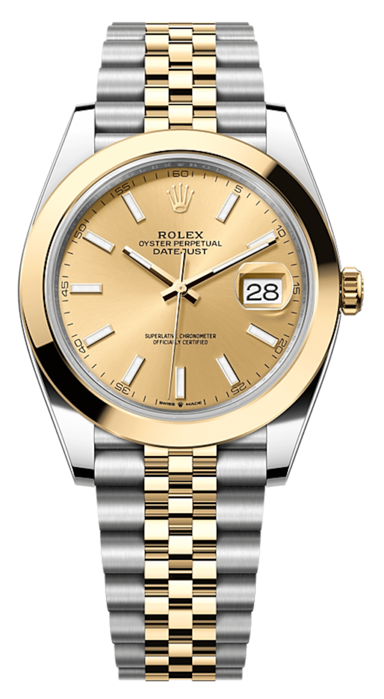 Rolex Datejust 41 Yellow Rolesor Champagne Smooth Jubilee Men's Watch photo 1