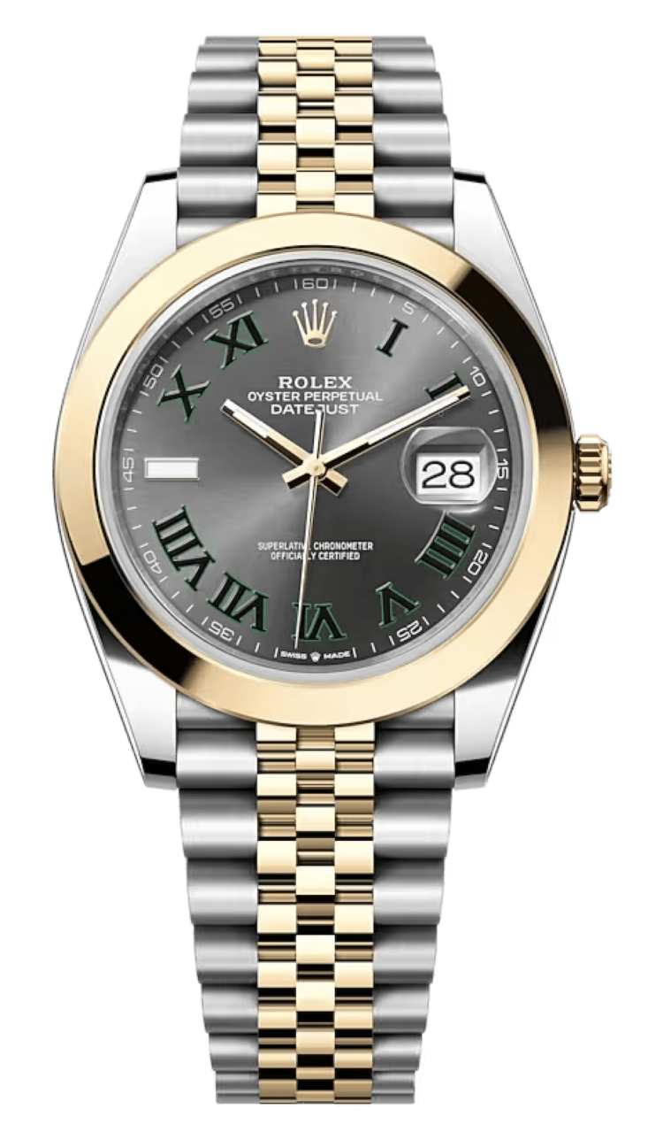 Rolex Datejust 41 Yellow Rolesor Slate Roman Smooth Jubilee Men's Watch photo 1