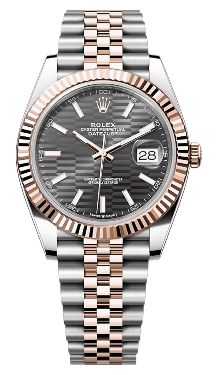 Rolex Datejust 41 Everose Rolesor Fluted Motif Slate Jubilee Men's Watch photo 1