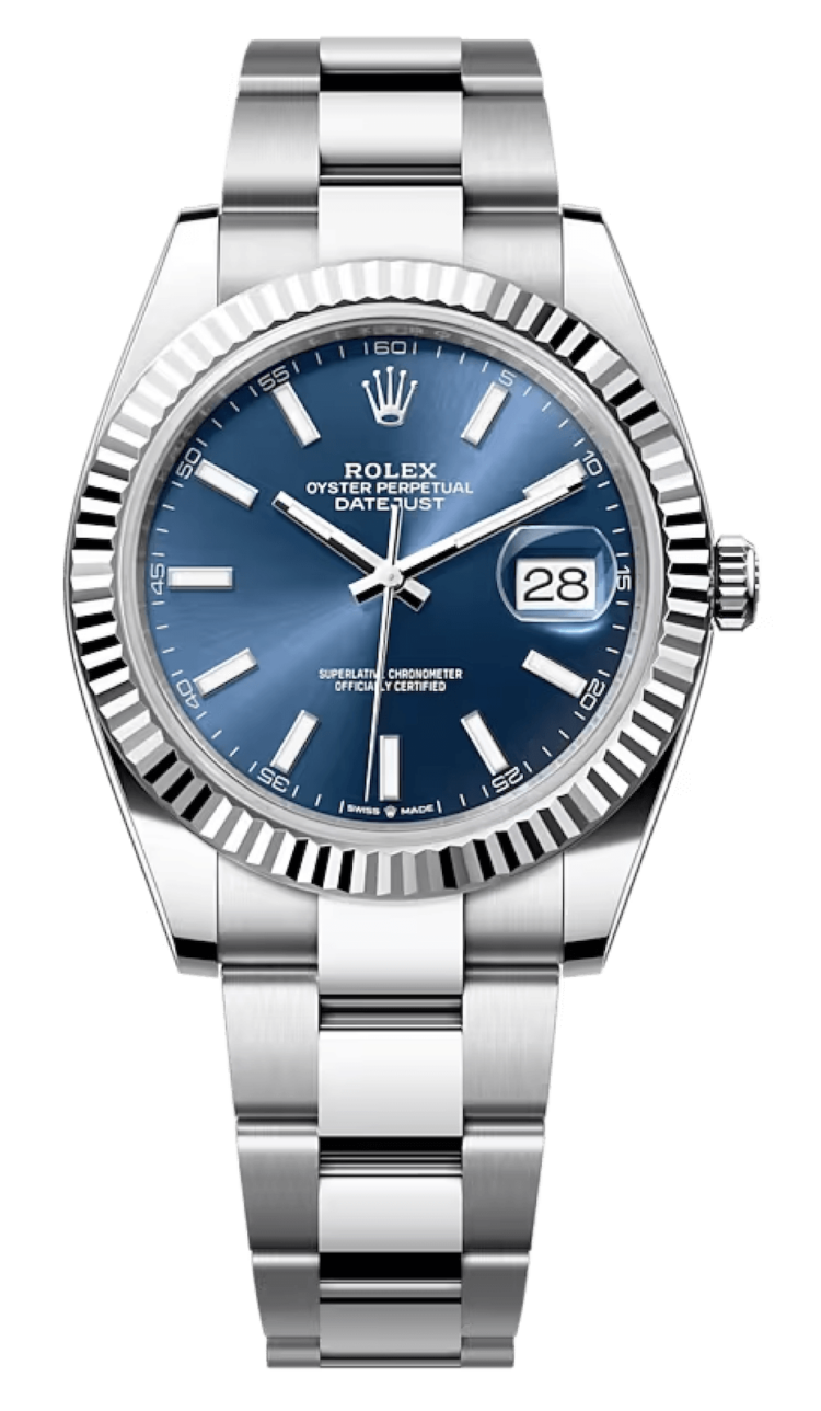Rolex Datejust 41 Bright Blue Dial White Rolesor Oyster Men's Watch photo 1