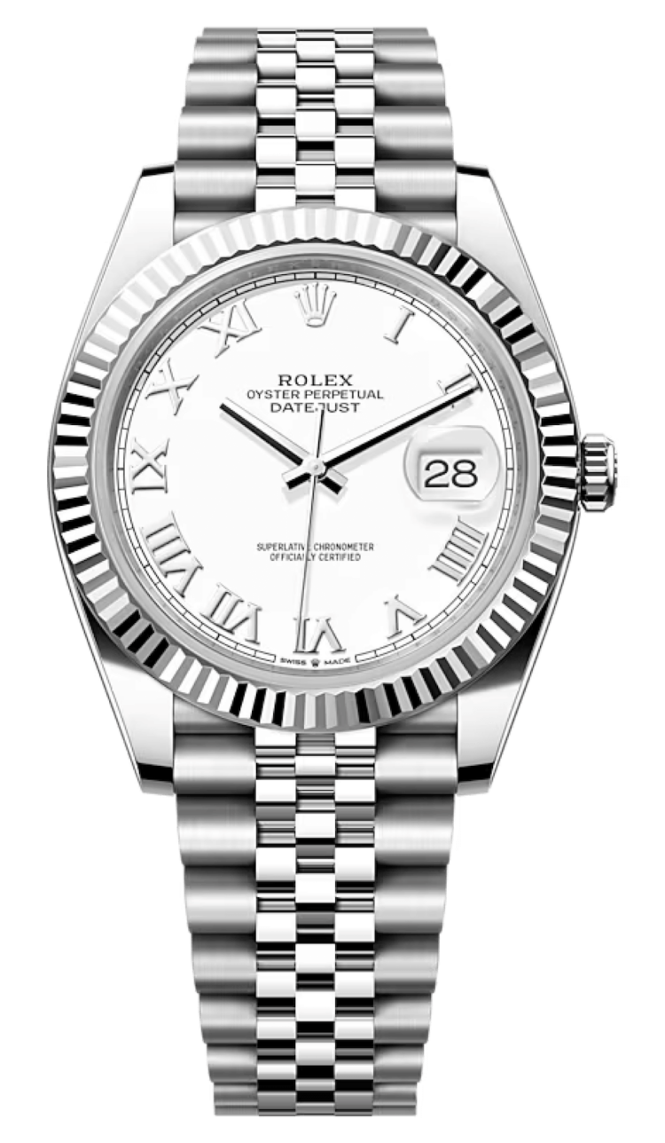 Rolex Datejust 41 White Lacquer Roman White Rolesor Jubilee Men's Watch photo 1