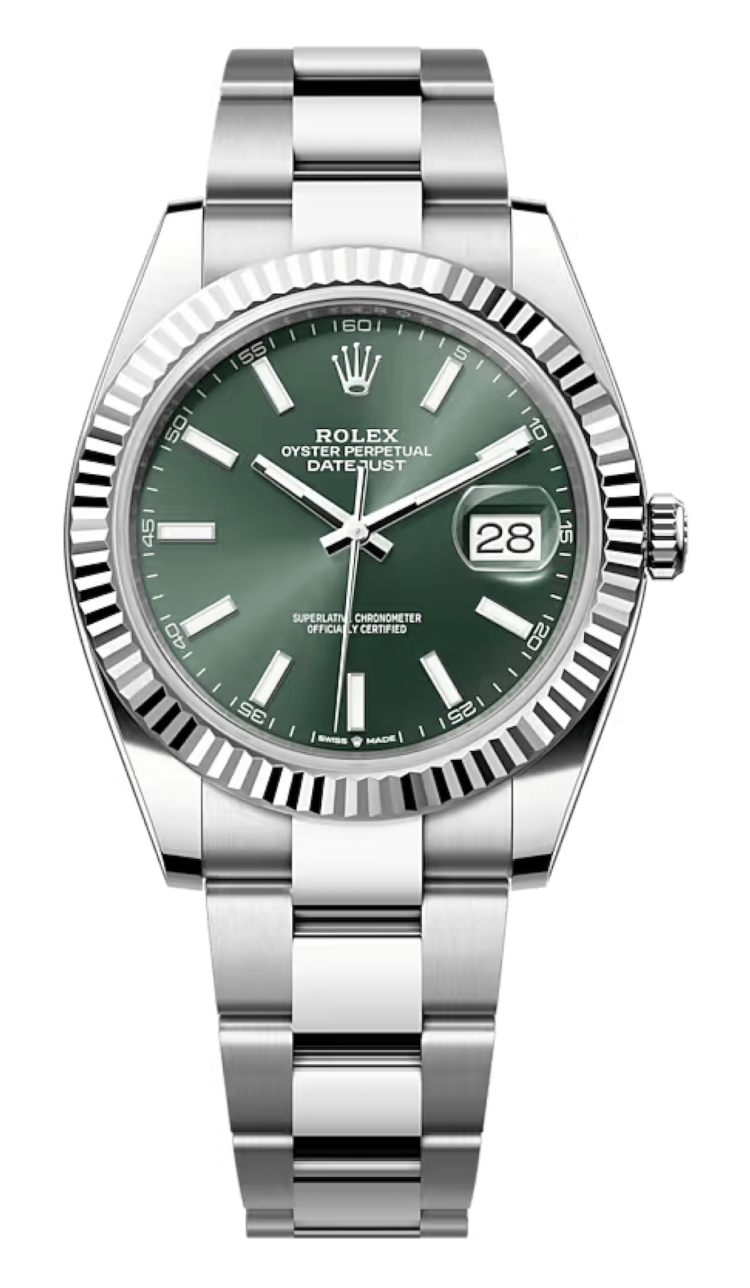 Rolex Datejust 41 Mint Green Dial White Rolesor Oyster Men's Watch photo 1