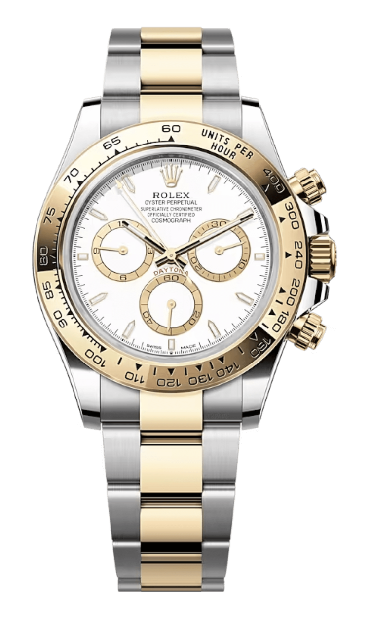 Rolex Cosmograph Daytona Yellow Rolesor White Dial Oyster Men's Watch photo 1