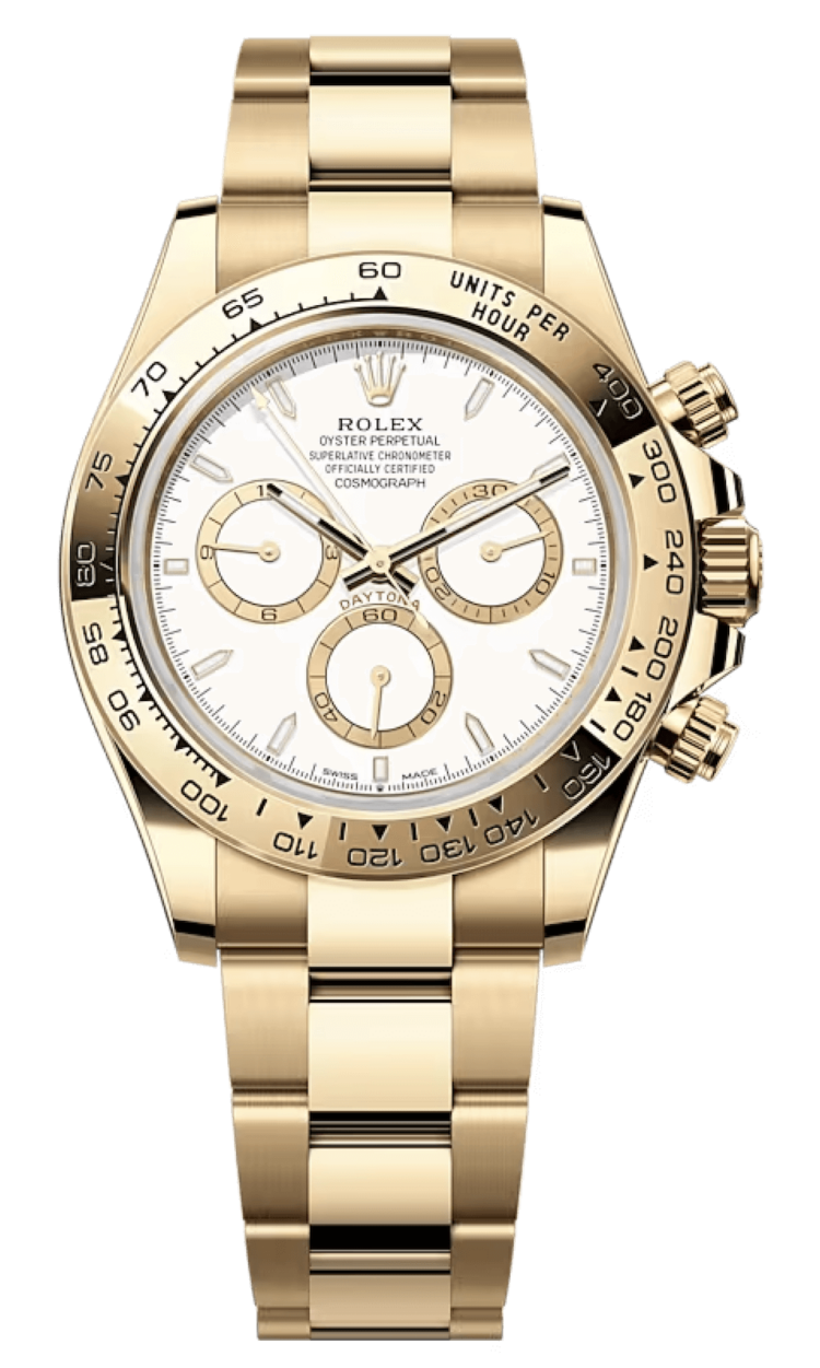Rolex Cosmograph Daytona Yellow Gold White Dial Oyster Men's Watch photo 1