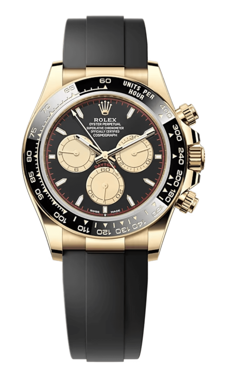 Rolex Cosmograph Daytona Black Champagne Yellow Gold Oysterflex Men's Watch photo 1