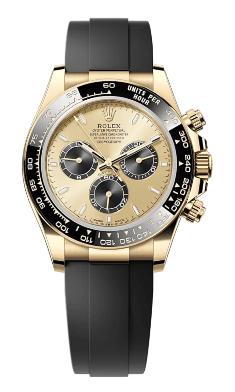 Rolex Cosmograph Daytona Yellow Gold & Black Oysterflex Men's Watch photo 1