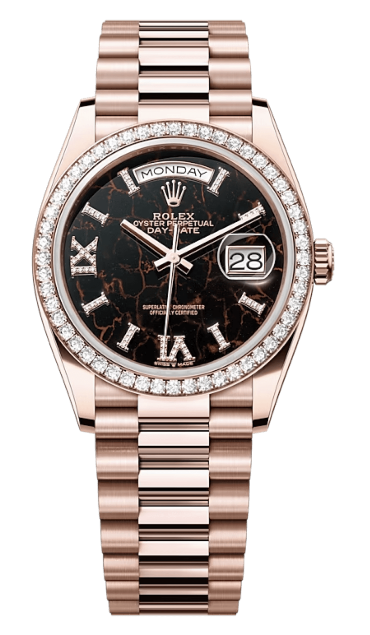 Rolex Day-Date 36 Everose Gold Diamond President Eisenkiesel Unisex Watch photo 1