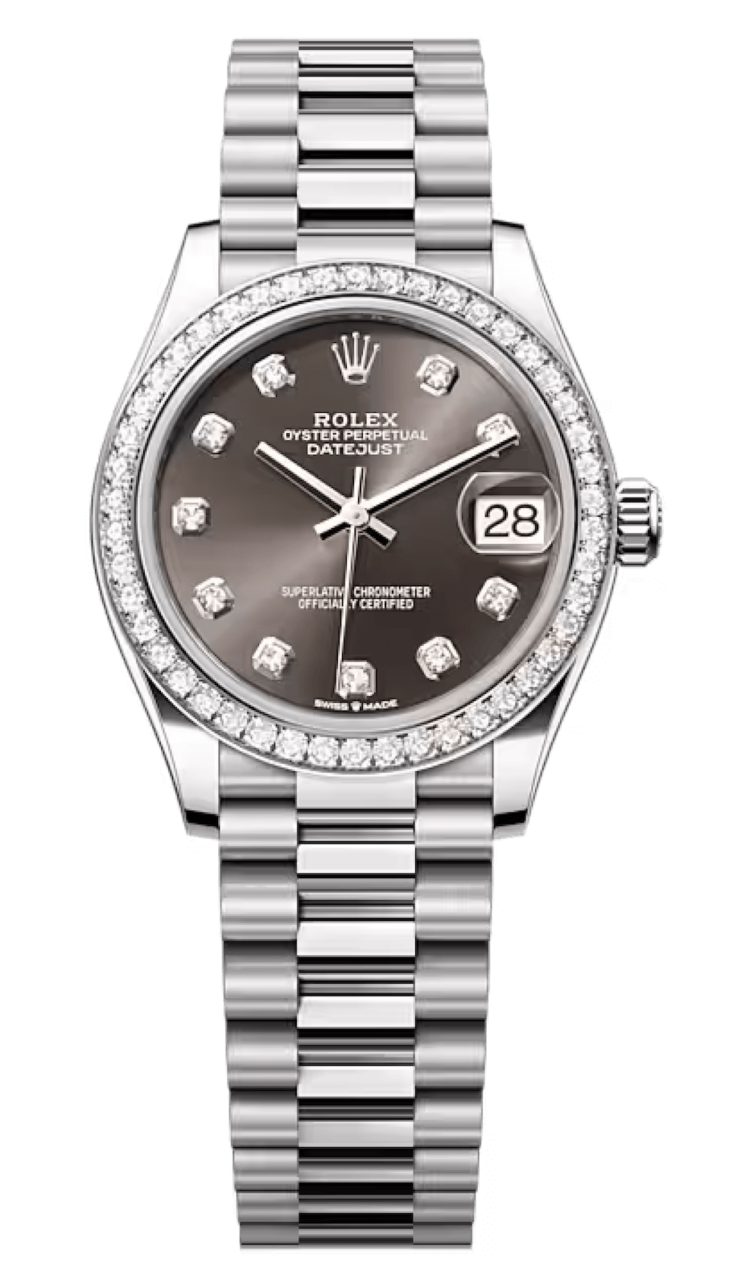 Rolex Datejust 31 White Gold Diamond Dark Grey President Ladies Watch photo 1