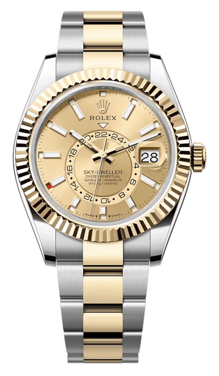 Rolex Sky-Dweller Champagne Oystersteel & Yellow Gold Oyster Men's Watch photo 1