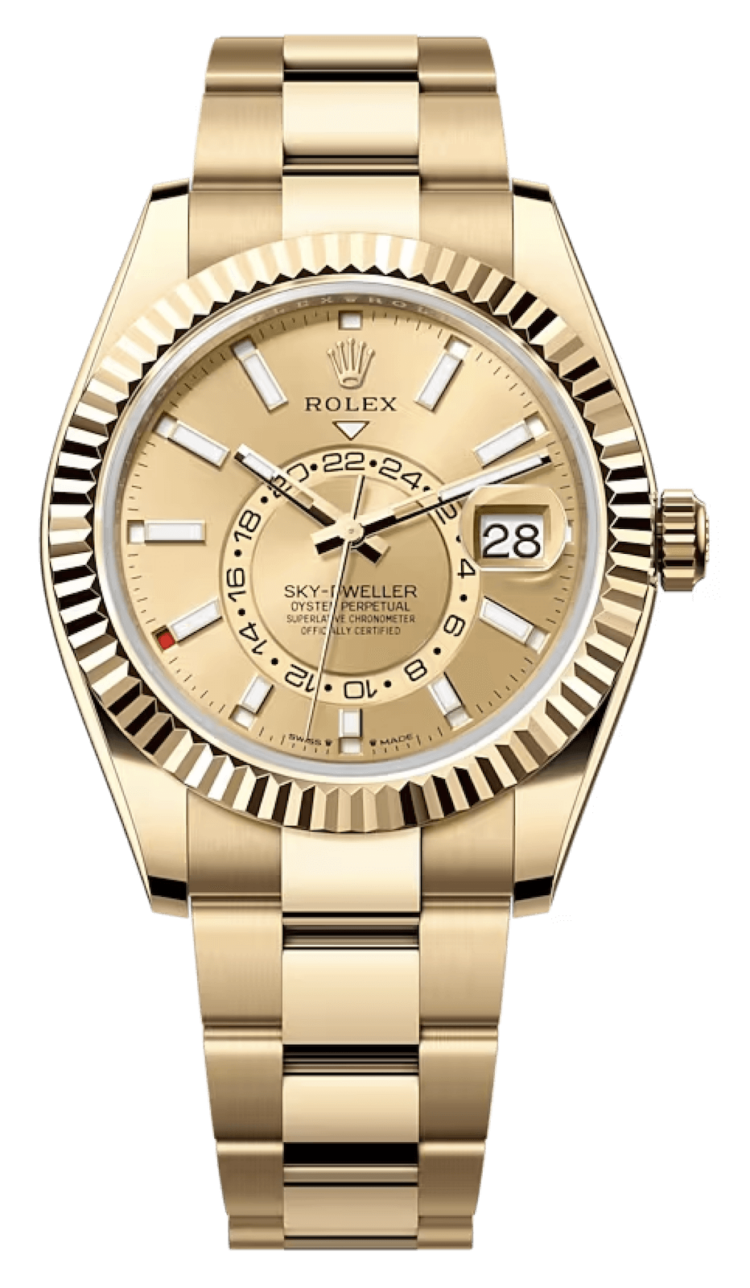 Rolex Sky-Dweller Champagne Yellow Gold Oyster Men's Watch photo 1