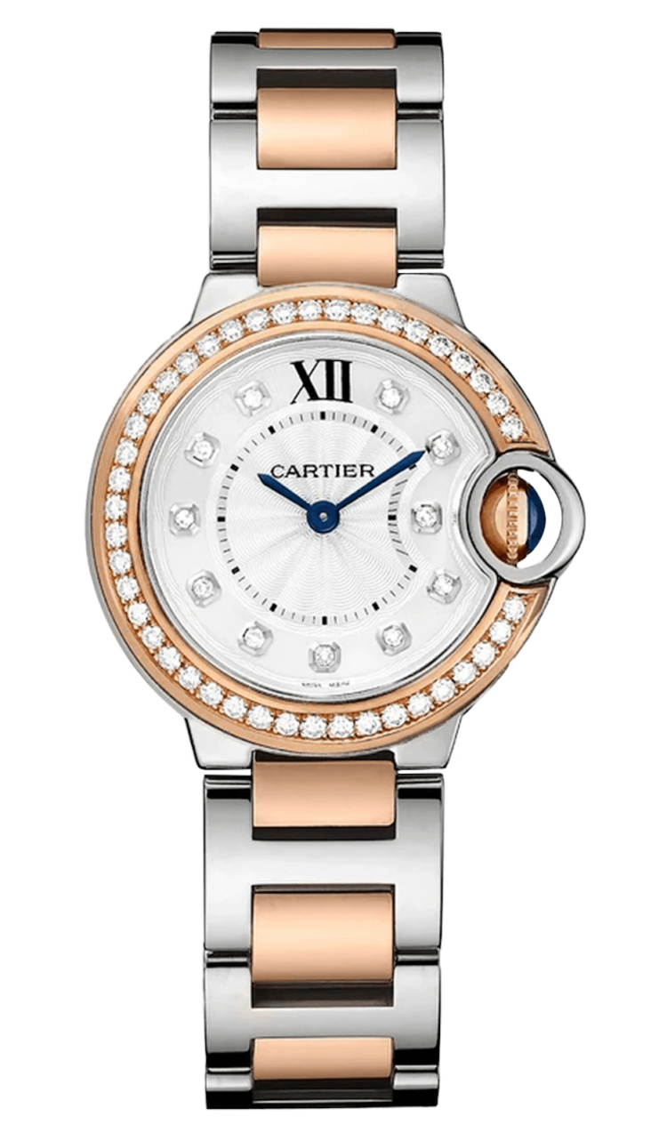 Cartier Ballon Bleu de Cartier 28mm Steel Rose Gold Diamond Ladies Watch photo 1