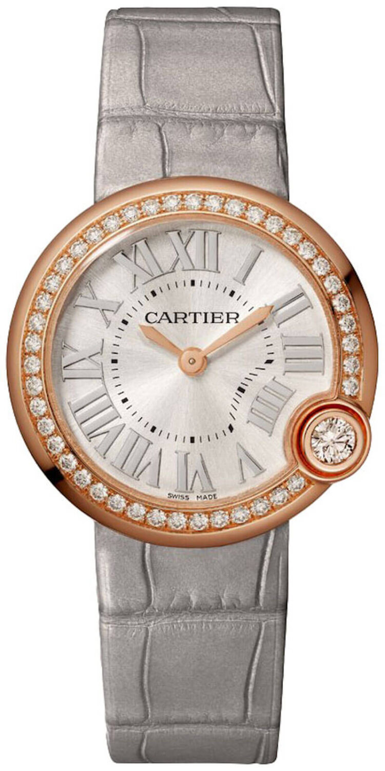 Cartier Ballon Blanc de Cartier 30mm Rose Gold Diamond Grey Alligator Ladies Watch photo 1